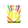 Neon Yellow Lightning Earrings