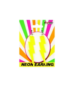 Neon Yellow Lightning Earrings