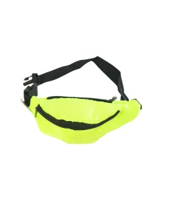 Neon Yellow Sequin Waist Bag