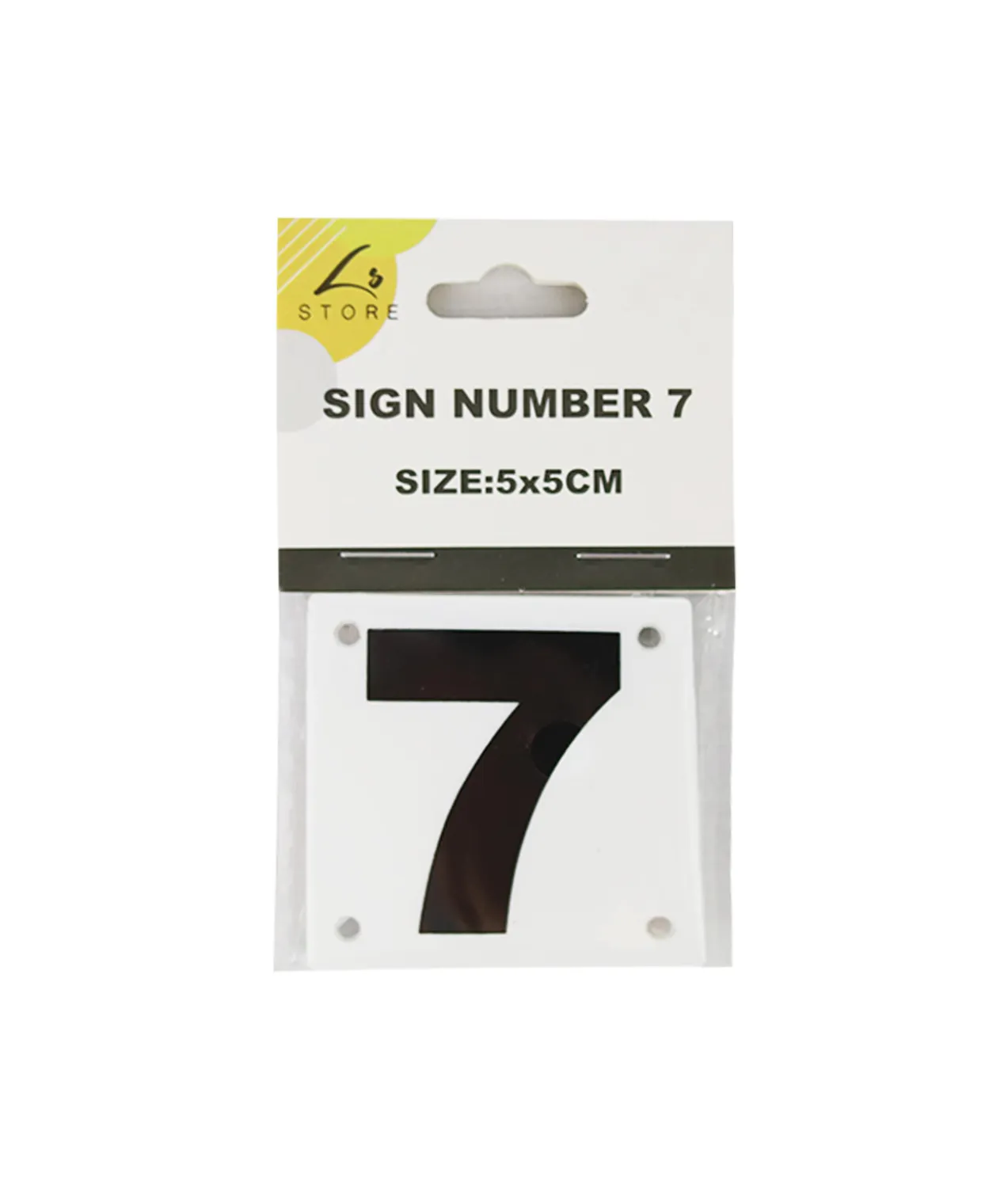 Number 7 Sign 5x5cm