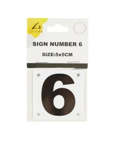 Number 6 Sign 5x5cm