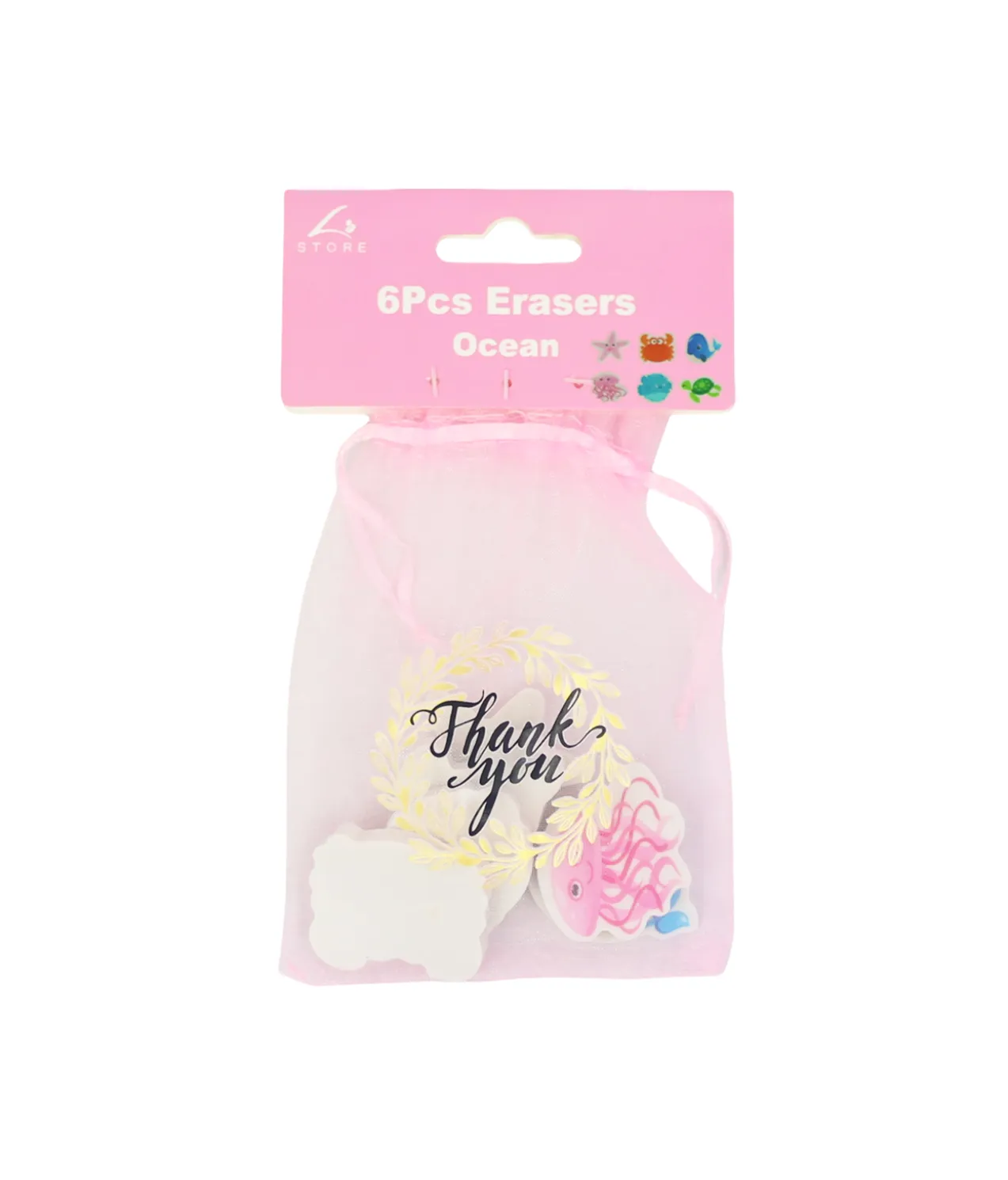 Ocean Erasers 6pc