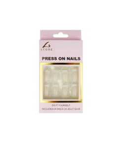 Off White French Tip Press On Nails 24pc