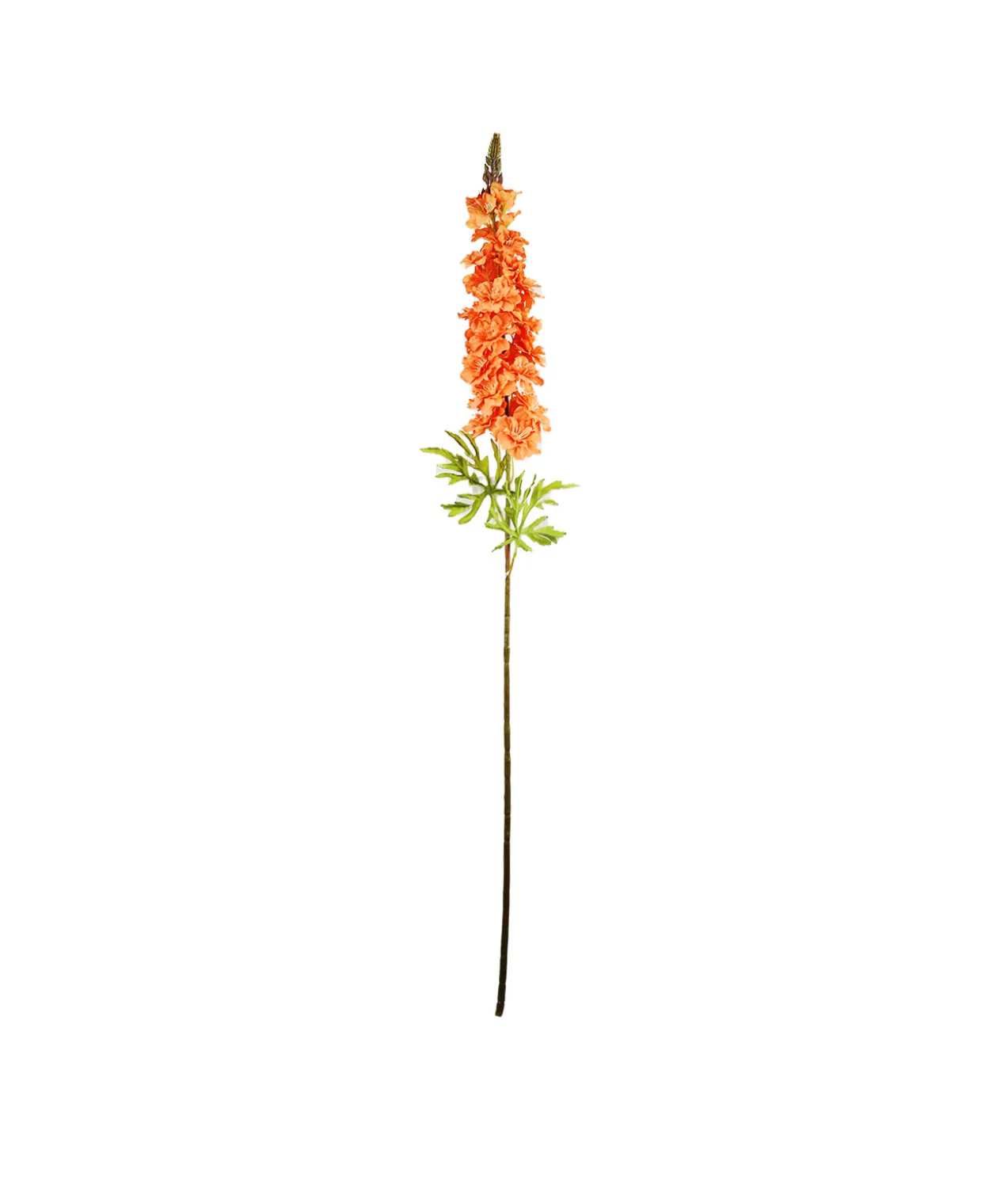 Orange Delphinium Flower Stem 105cm