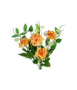 Orange Flowers 5 Heads 30cm