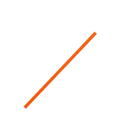 Orange Paper Straws 25pk