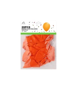 Orange Plain Latex Balloon 12inch 20pk