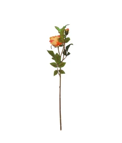 Orange Rose Flower Stem 66cm