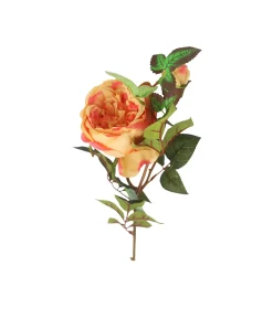 Orange Rose Flower Stem 66cm