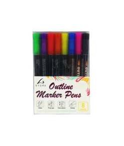 Outline Marker Pens 1×13.2cm 8 Colors