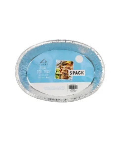 Oval Foil Tray 468 x 355 x 85mm 5 pk