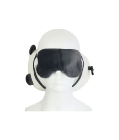 Panda Ear Cups Travel Pillow with Eye Mask