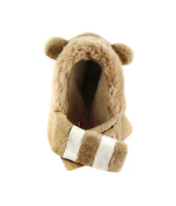 Panda Fluffy Windproof Hat and Scarf