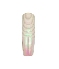 Paper Cups Rainbow Metallic 9ox 20pc