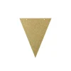 Paper Flag Banner Glitter Gold 8pk