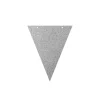 Paper Flag Banner Glitter Silver 8pk