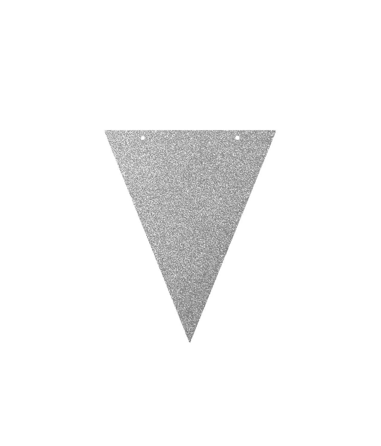Paper Flag Banner Glitter Silver 8pk