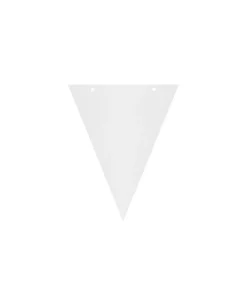 Paper Flag Banner With Ribbon White 8pk