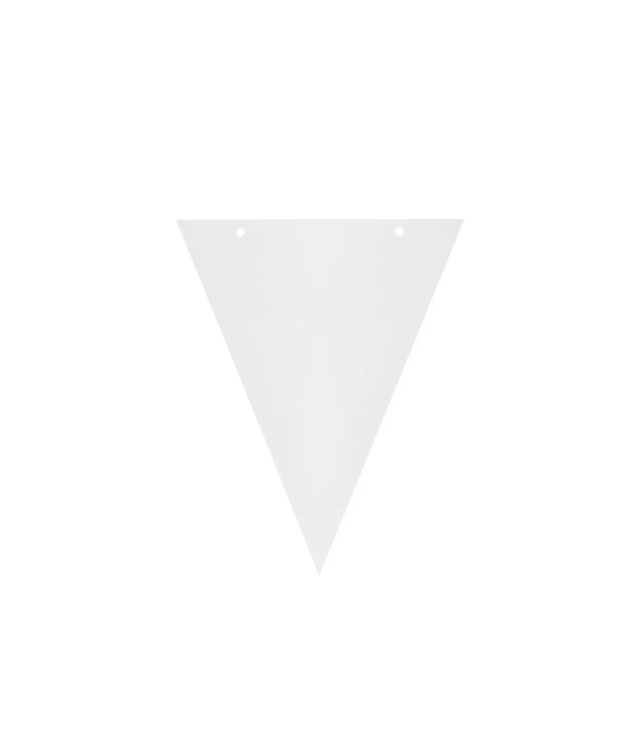 Paper Flag Banner With Ribbon White 8pk