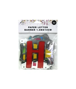 Paper Happy Birthday Letter Banner 1.6m