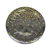 Paper Plate Black With Gold Dots 12pc x 9in