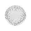 Paper Plate White With Silver Dots 12Pc x 7in