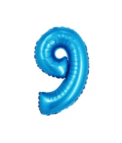 Pastel Blue Foil Number Balloon 9