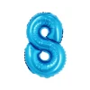 Pastel Blue Foil Number Balloon 8
