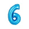 Pastel Blue Foil Number Balloon 6