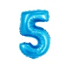 Pastel Blue Foil Number Balloon 5