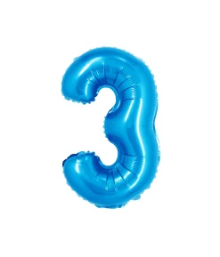 Pastel Blue Foil Number Balloon 3