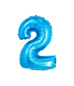 Pastel Blue Foil Number Balloon 2