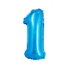 Pastel Blue Foil Number Balloon 1