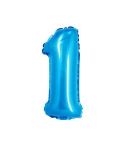 Pastel Blue Foil Number Balloon 1