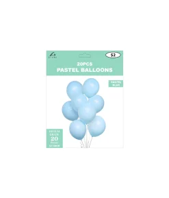 Pastel Blue Latex Balloons 12inch 20pk
