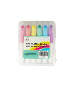 Pastel Color Washable Crayon 6pc
