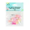 Pastel Cube DIY Bead Ornament With White Rope 30g