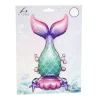 Pastel Mermaid Tail With Base Foil Balloon 1pc 127x 67x43cm