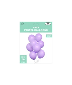 Pastel Purple Latex Balloons 12inch 20pk