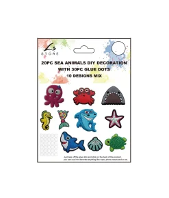 20pc Sea Animals DIY Decoration with 30pc Glue Dots