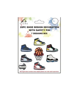 20pc Shoe Design DIY Decoration with Safety Pin