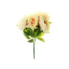 Peach 5 Head Peony 44cm