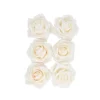 Peach Rose Artificial Craft Flower 6pc 10cm