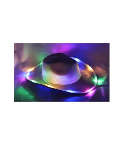 Pearl White LED Cowboy Hat