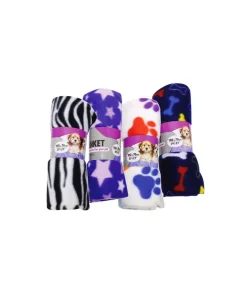 Pet Polar Fleece Blanket Assorted