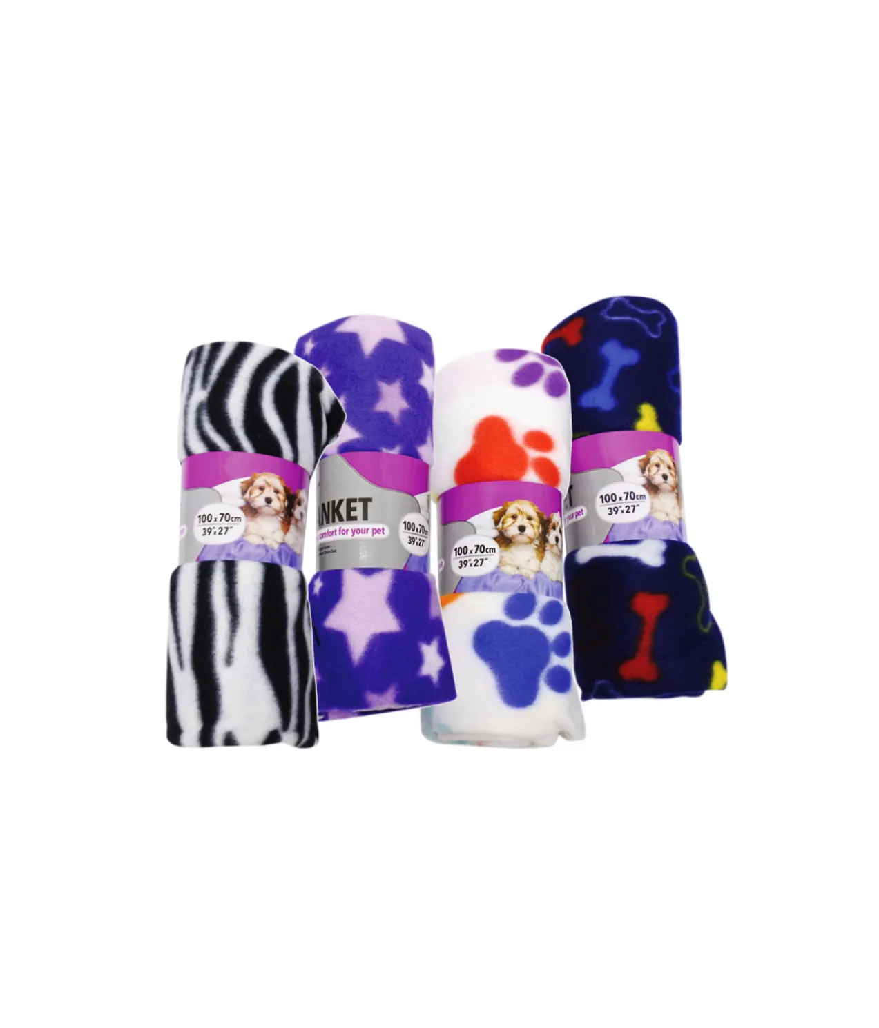 Pet Polar Fleece Blanket Assorted