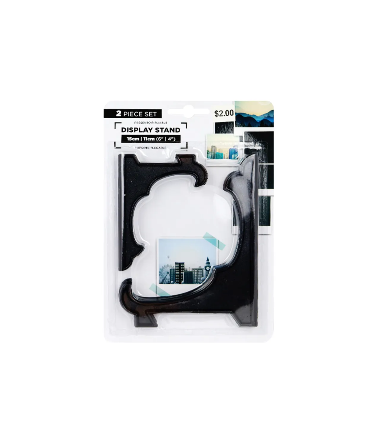 Photo Display Stand Set 15cm & 11cm 2pk