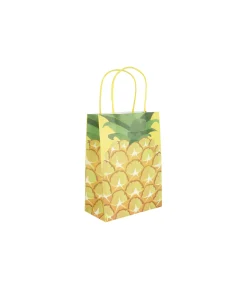 Pineapple Printed Paper Bags 21cm 4pk