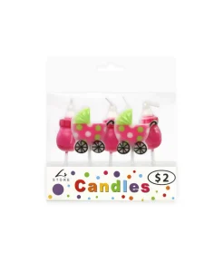 Pink Baby Candles 5pk