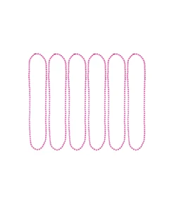 Pink Bead Necklaces 78cm 6pk